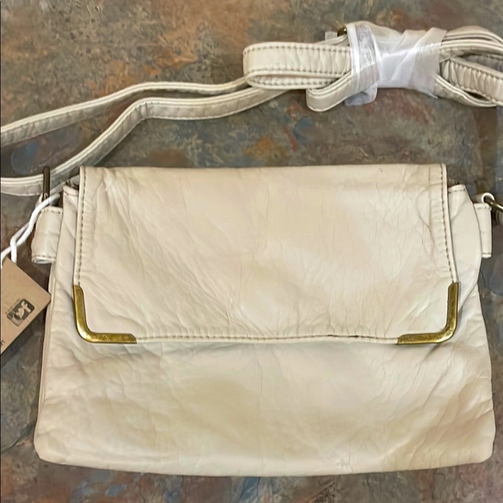 Elegant Taupe Vegan Leather Crossbody Bag